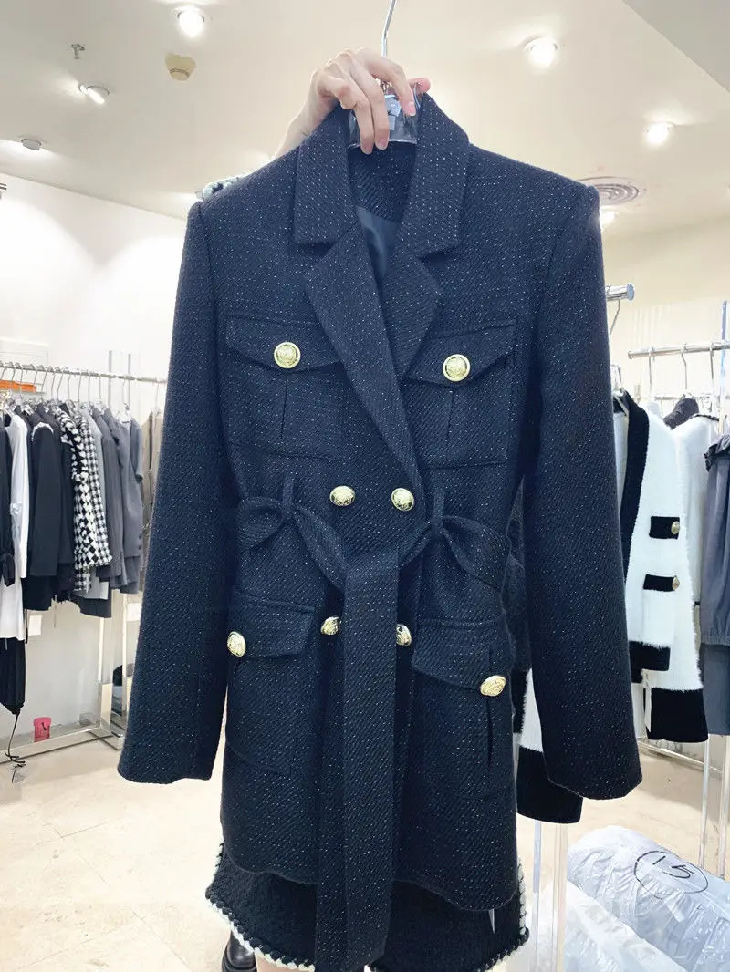 YIBAKA Office Ladies Blazers for Women Turn Down Collar Single Button Jacket Fashion Casual Long Sleeve Chic Coats 240229