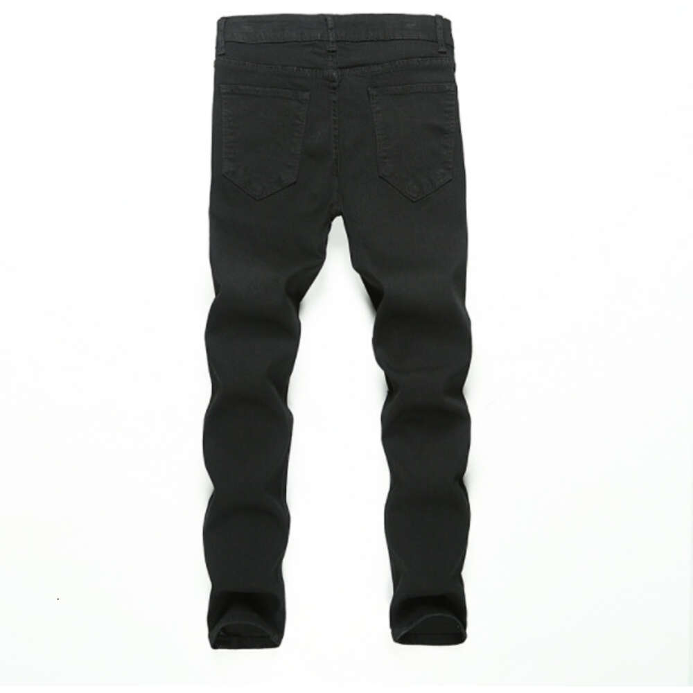 High Quality Men's Elastic Tight Fitting Small Leg Jeans with Golden Cut for Men