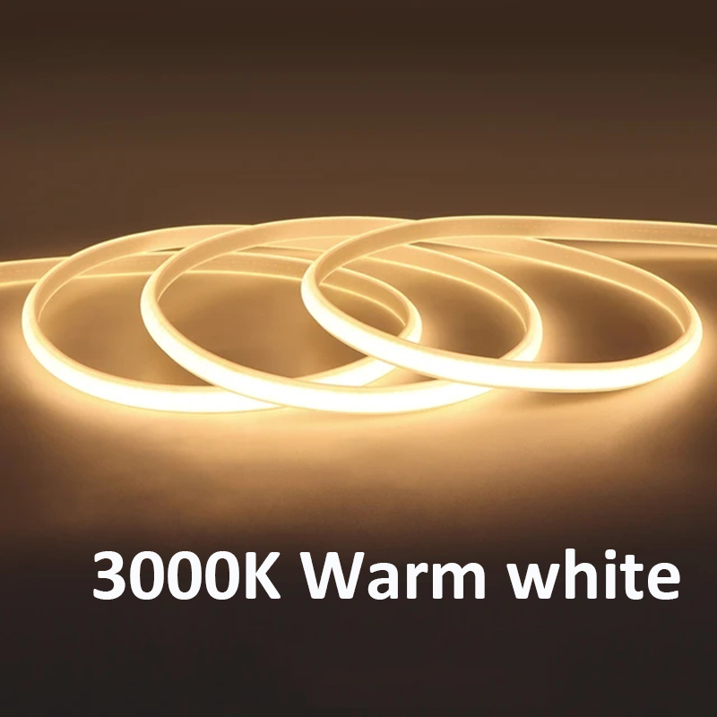 110V 220V COB LED Strip Lights CRI RA90 288LEDs/m Flexible Outdoor Lamp Waterproof LED Tape Kitchen Home Room Decoration