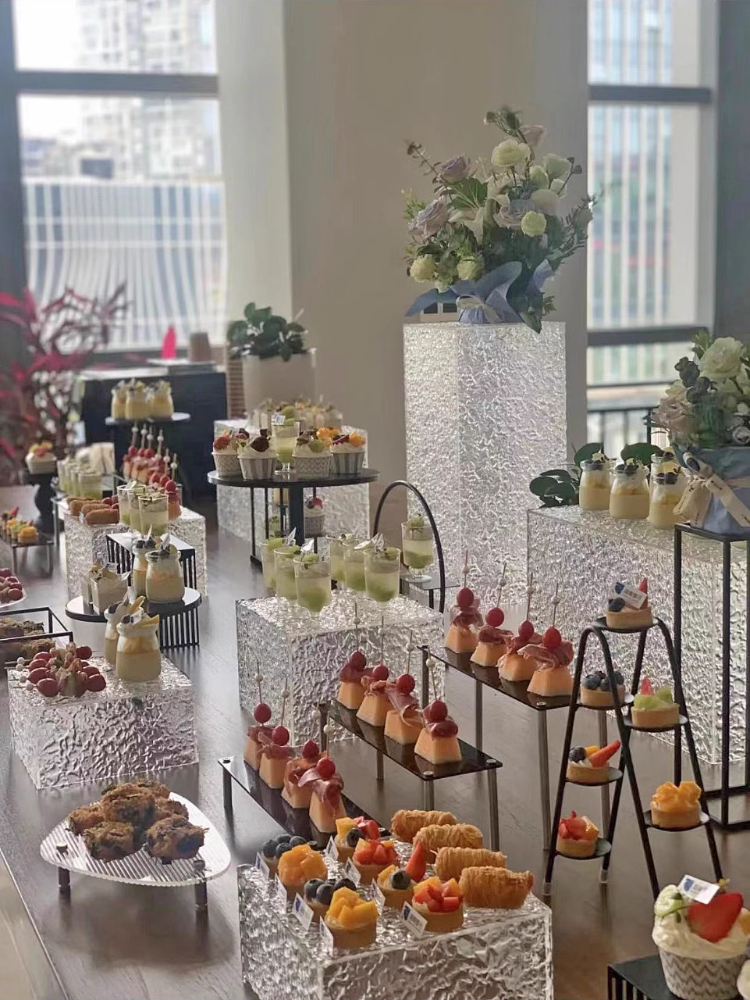 12pcs Wedding Decoration Cake Bar Column Stand Dessert Table Buffet Trays Wedding Favors Craft Centerpiece Home Hotel Feast Cake Food Drinks Fruit Hol