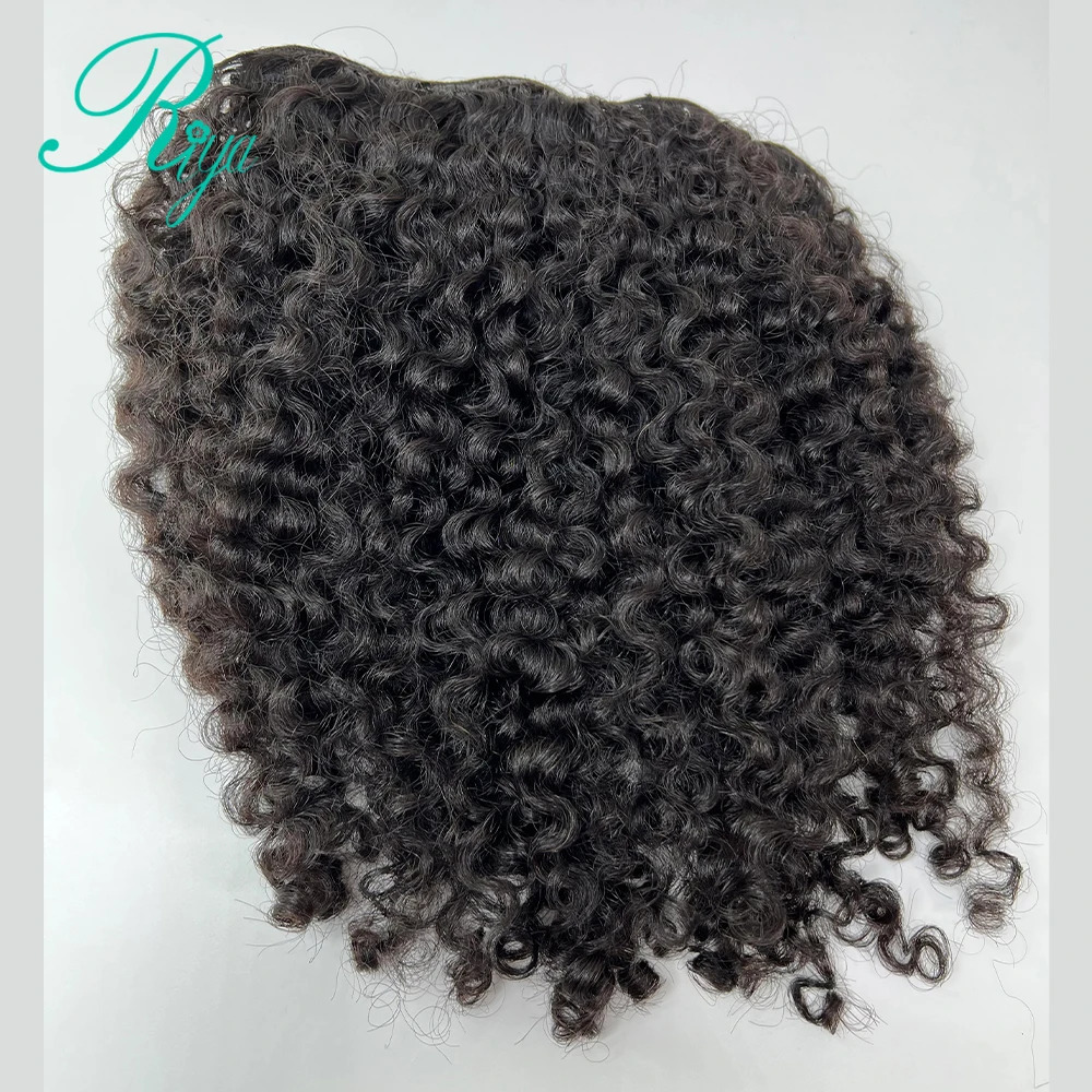 Riya Hair Clips In Brazilian Human Hair Burmese Curly Clip In Hair 7/8 Pieces And 120g/Set Natural Color Remy Hair 240407