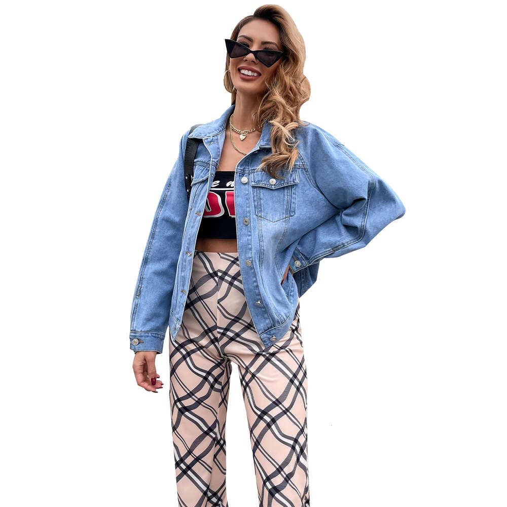 2024 Denim Jacket New Women's Loose, Durable, Slimming and Versatile Mid Length Top