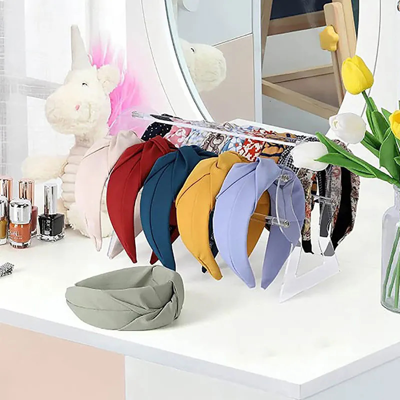 Durable Acrylic Headband Holder Detachable Hairbands Organizer Hair Hoop Storage Rack Display Stand Women Jewelry 240309