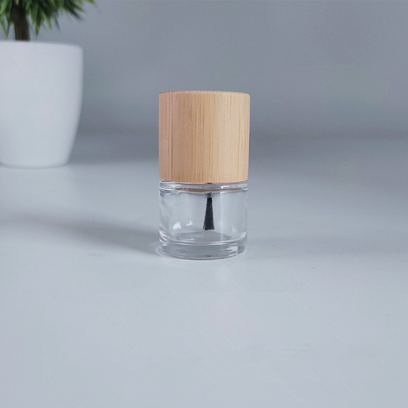 5ml 8ml 10ml Empty Nail Polish Gule Bottles Contaiers Glass Nail Gel Packing With Brush Bar With Bamboo cap