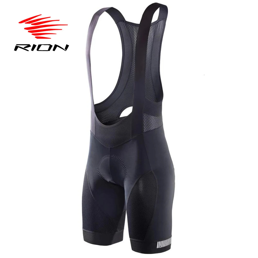RION Cycling Bibs Shorts Mountain Bike Breathable Mens Padded Bike Tights Triathlon Man Pro Licra Bicycle Shorts MTB Clothes 240311