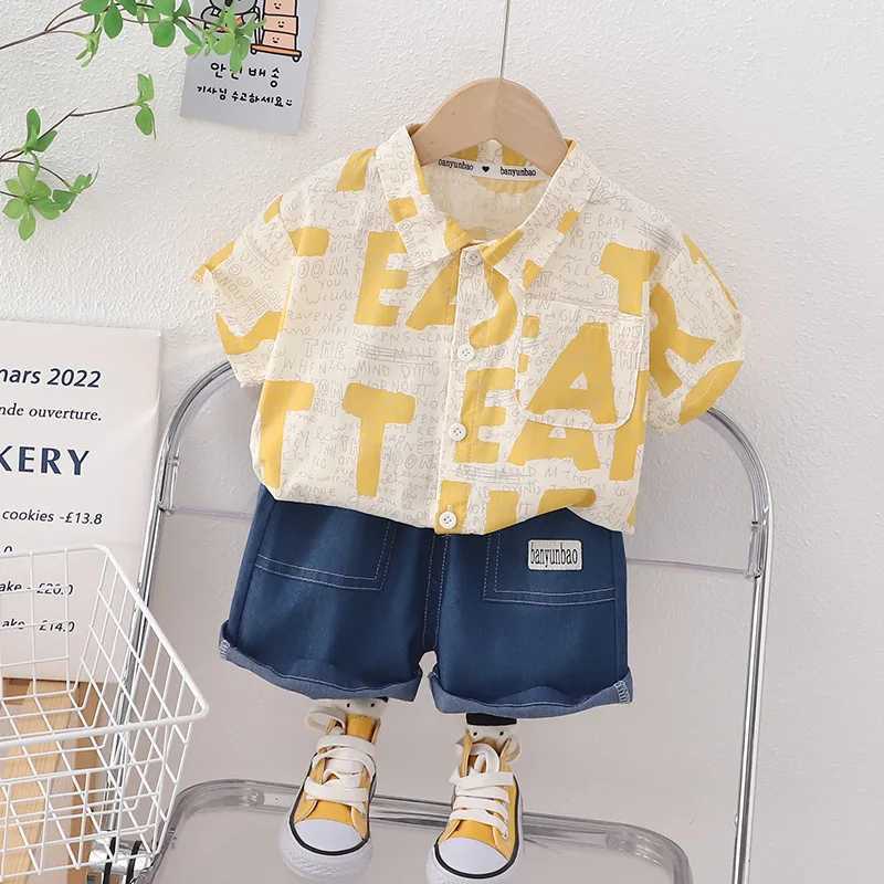 Clothing Sets Baby Boys Clothes Sets Summer Fashion Kids Cotton Letter T-shirt+Shorts 2pc Suit 1-5Years Boy Clothes Children Costume Outfit