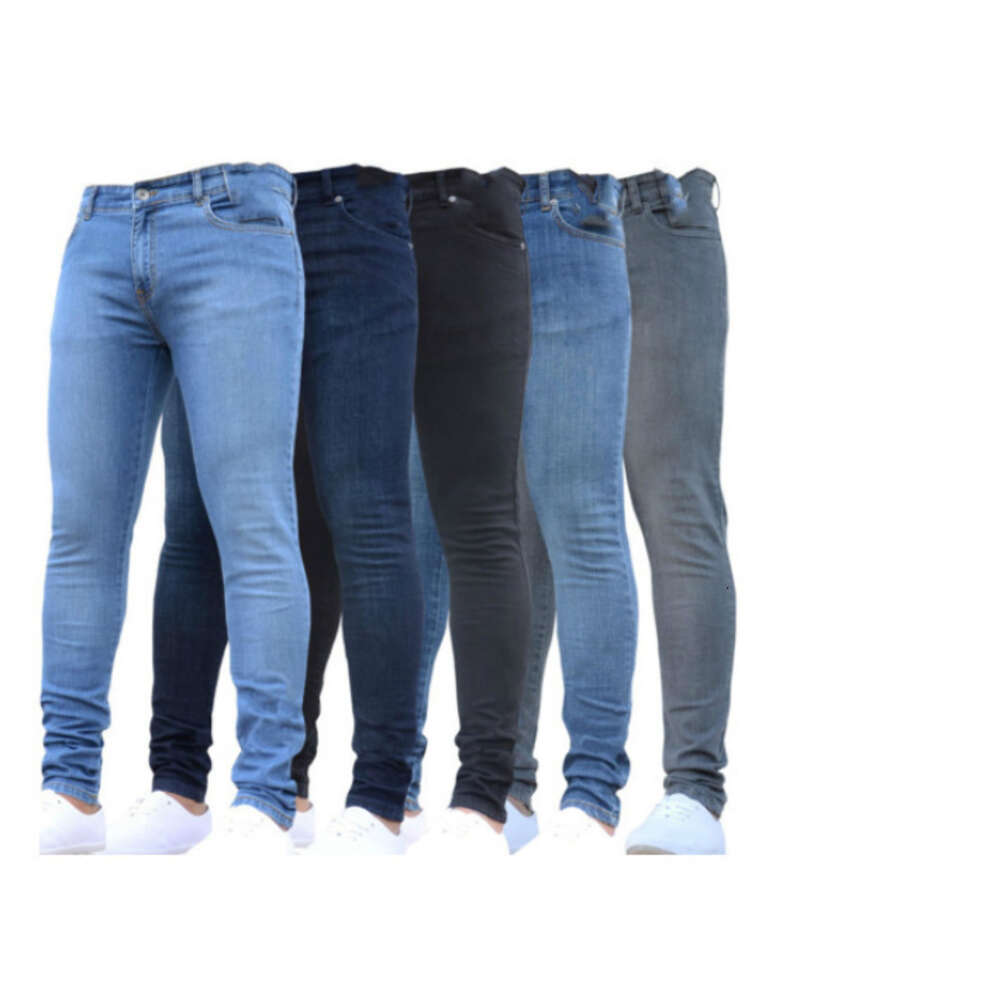 2024 Men's Tight Fitting Solid Color Denim Leggings