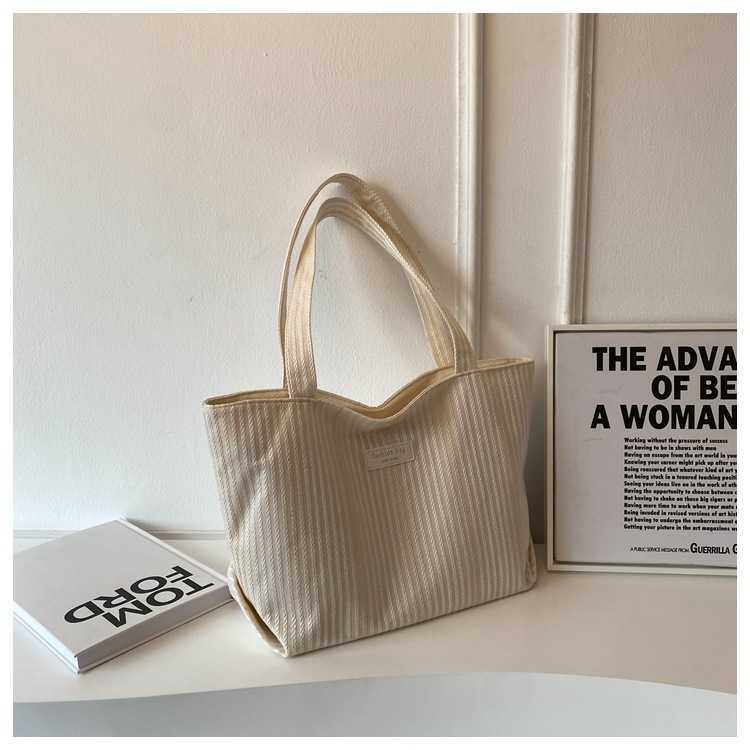 Minimalist Cloth Bag Women's Bag with Large Capacity, Casual and Versatile Single Shoulder Bag, Portable Large Bag 240315