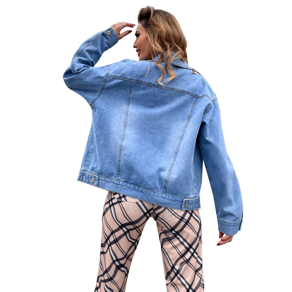 2024 Denim Jacket New Women's Loose, Durable, Slimming and Versatile Mid Length Top