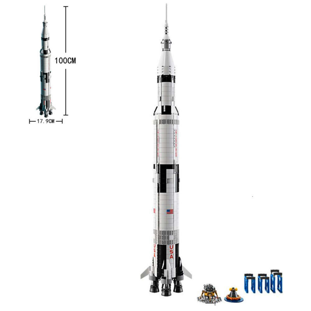 Models 3D Puzzle Carrier Rocket Saturn 5 Structures Small Particle Building Kit Block Toy