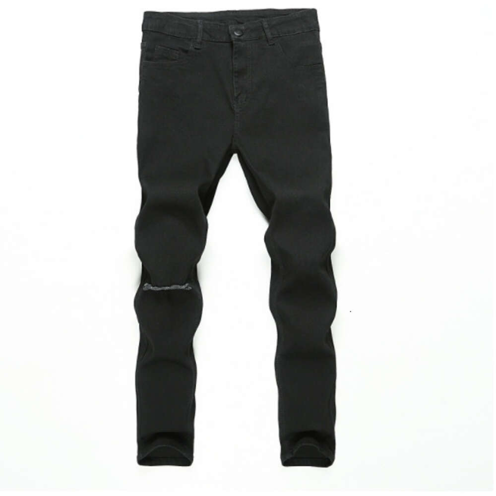 High Quality Men's Elastic Tight Fitting Small Leg Jeans with Golden Cut for Men