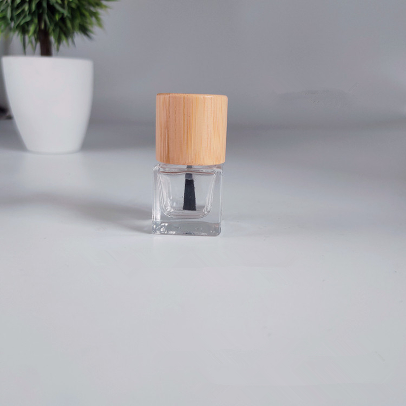 5ml 8ml 10ml Empty Nail Polish Gule Bottles Contaiers Glass Nail Gel Packing With Brush Bar With Bamboo cap