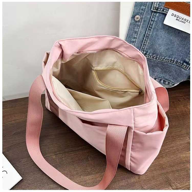 Women's Bag Solid Color Tote Bag Shoulder Bag Casual and Simple Mommy Outgoing Bag Canvas Handbag 240315