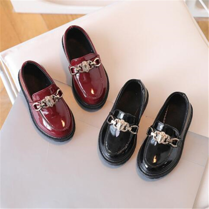 New Fashion Girls Shoes Cute Sweet Children's Casual Sneakers Kids Flats Toddler Girl Princess Leather Shoes Size 25-35