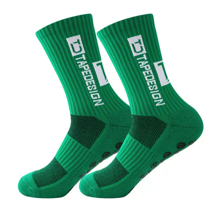 2024 New Anti-slip Soccer Socks Men Women Outdoor Sport Grip Football Socks Pinstripe dotted mid-calf socks