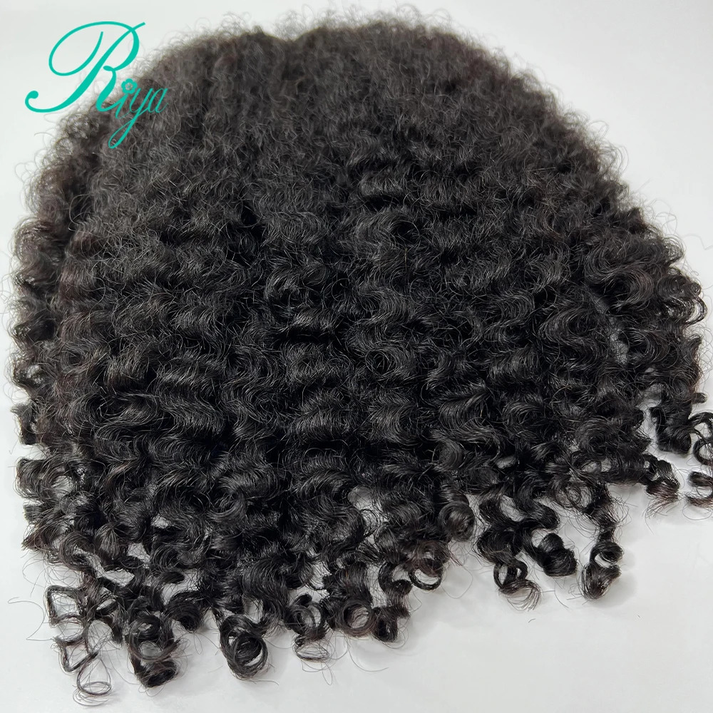Riya Hair Clips In Brazilian Human Hair Burmese Curly Clip In Hair 7/8 Pieces And 120g/Set Natural Color Remy Hair 240407
