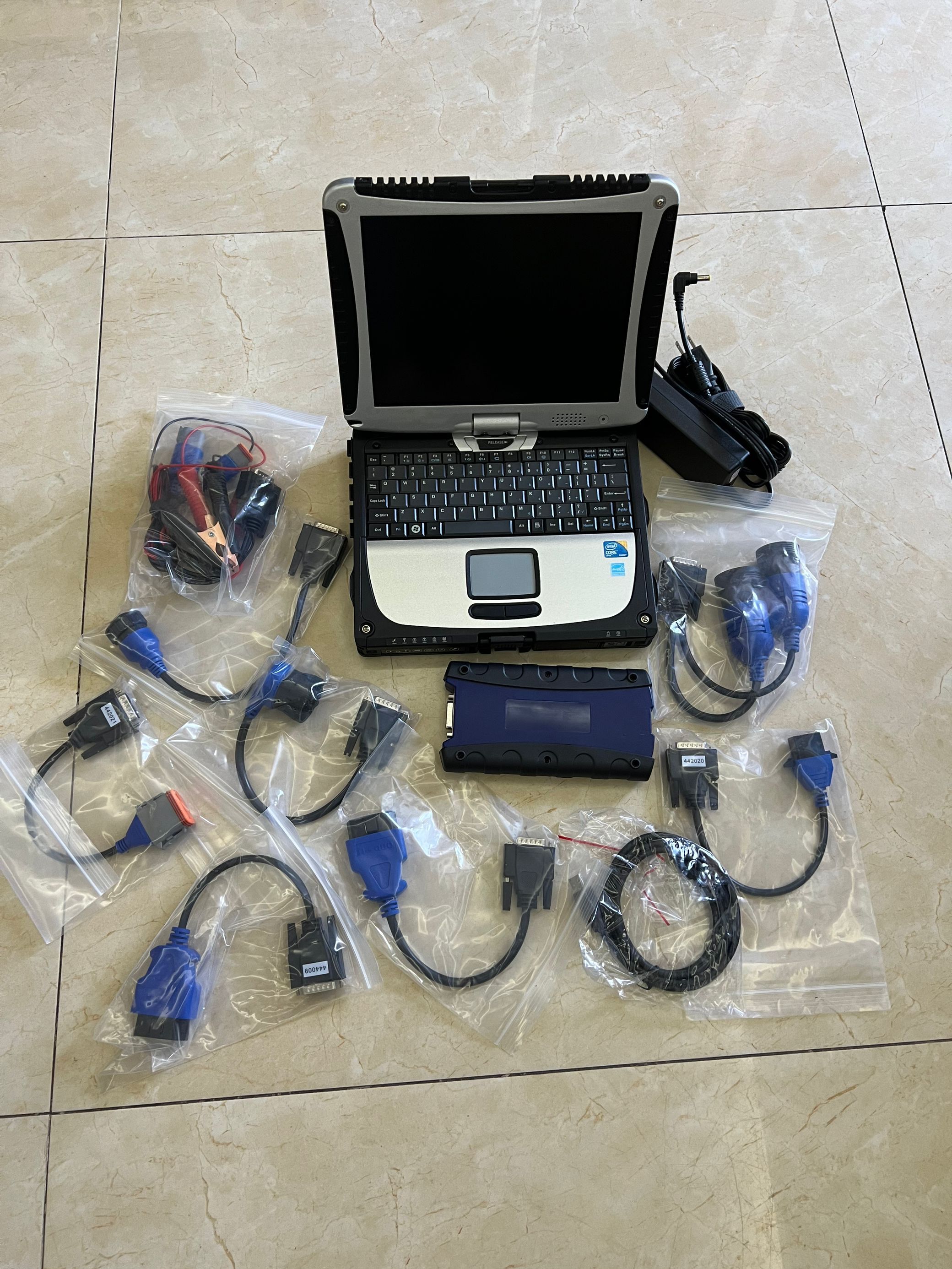 truck diagnostic tool interface nexiq125032 usb link heavy duty scanner with laptop cf19 touch screen ram 4g full cables