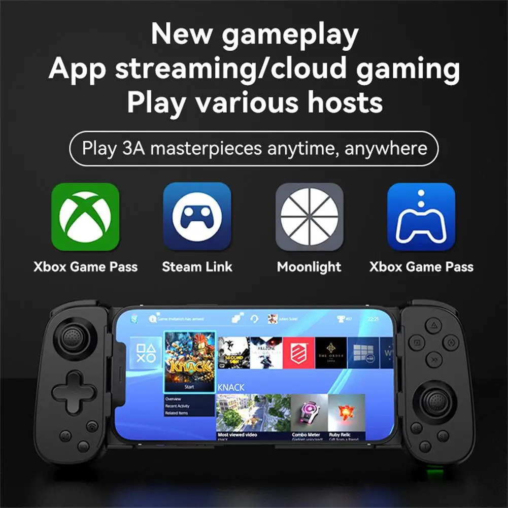 D6 Wireless Stretching Extendable Gaming Controller Bluetooth Handle Pad for Phone Android Gamepad Game Accessoires 240306
