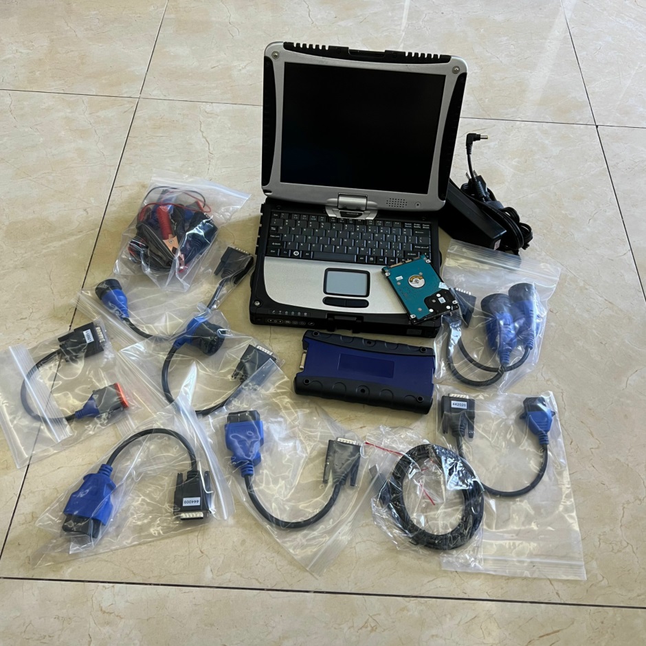 truck diagnostic tool interface nexiq125032 usb link heavy duty scanner with laptop cf19 touch screen ram 4g full cables