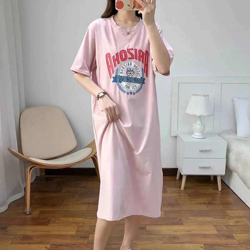 Breastfeeding Dress Home Clothes For Women Summer Maternity Nursing Dresses Pregnant Loose Casual Feeding Clothing Pregnancy 240309