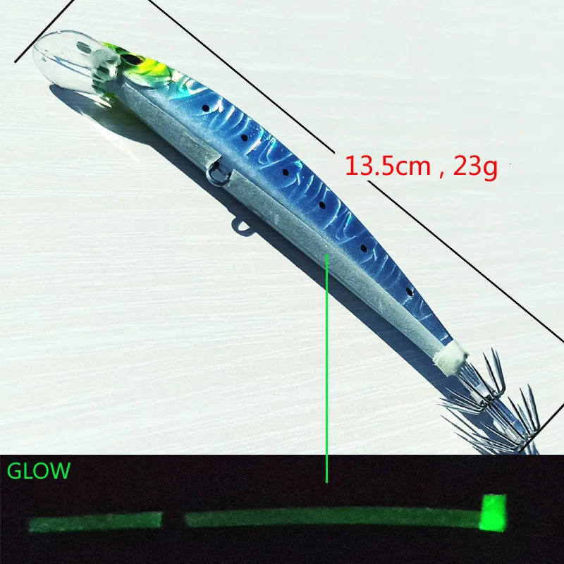 5pcs 14cm/23g sinking octopus jig squid jigs fishing squid lures Hard fishing lure strong fishing hook 240306