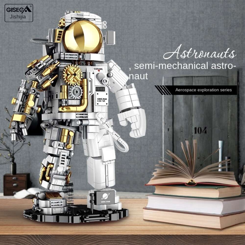 Breaking Dawn Space Rocket Astronaut Building Block Model 4D Puzzle Assembly Decoration Gift