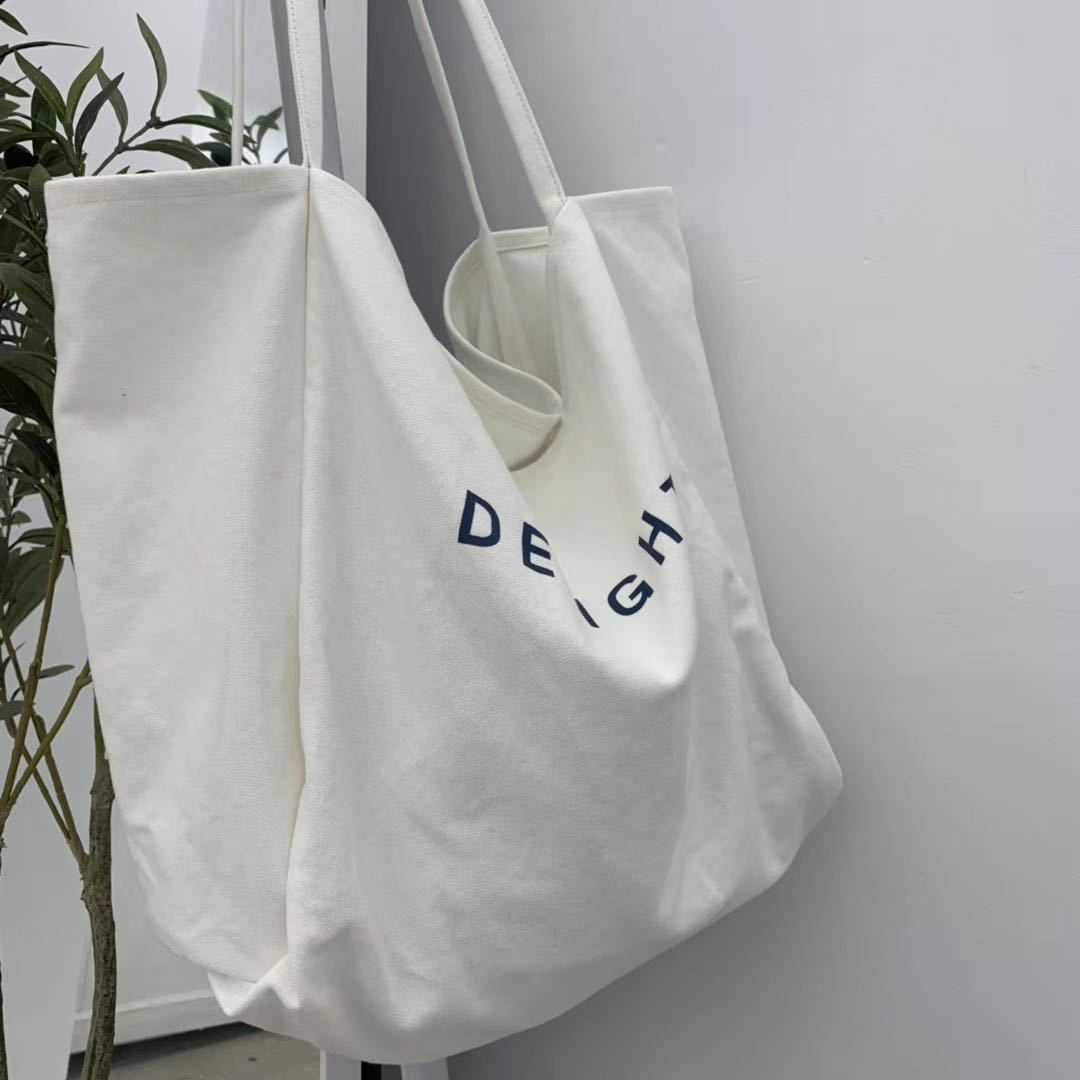 Decygirl's Summer Single Shoulder Large Capacity Letter Canvas Bag 240315