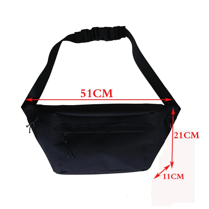 Large Capacity Waist Bag Unisex Fanny Pack Streetwear Chest Hip Hop Banana Bags High Quality Outdoor Big Belt Ms 240308