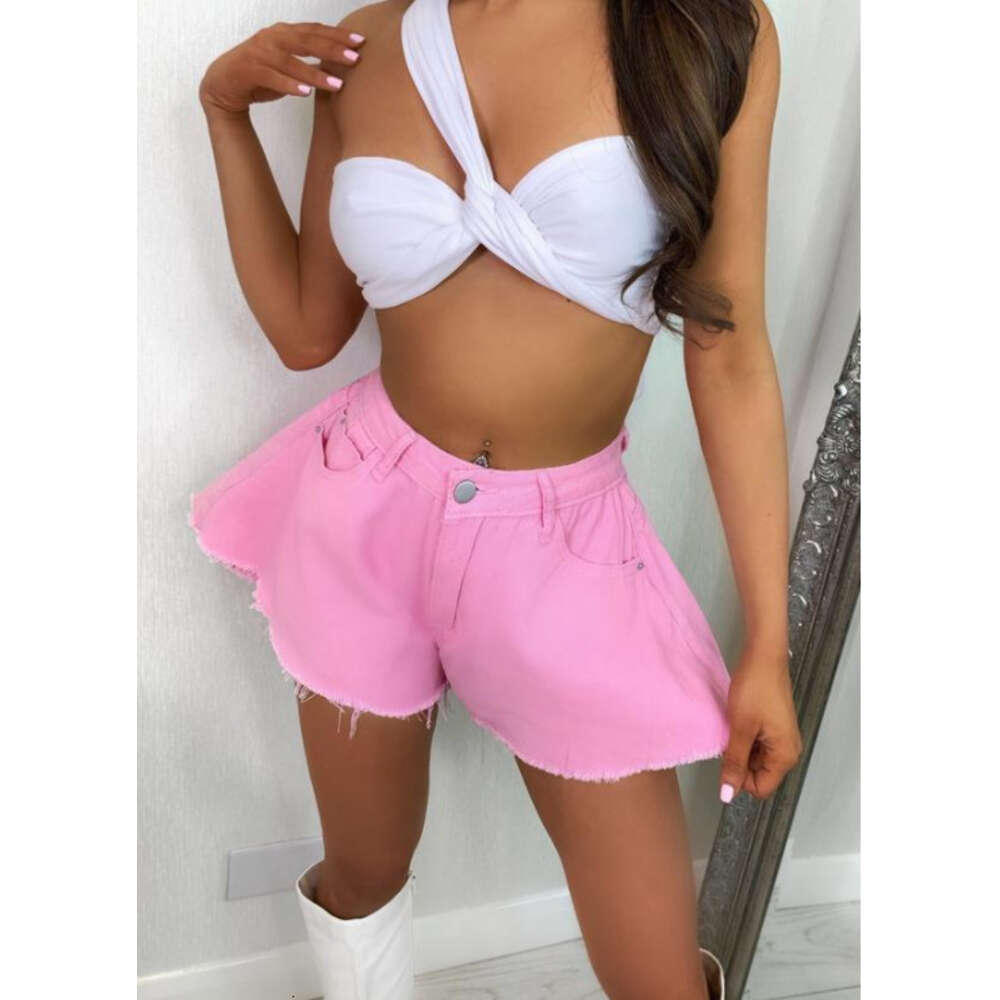 2024 Summer High Quality Sexy Women's Denim Shorts Three Color Hot Pants New Style