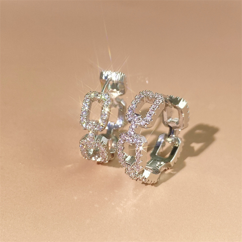 2024 Choucong Clip Earrings: Sterg Sier Gold Plated Pave White 5A Cubic Zirconia Jewelry for Women