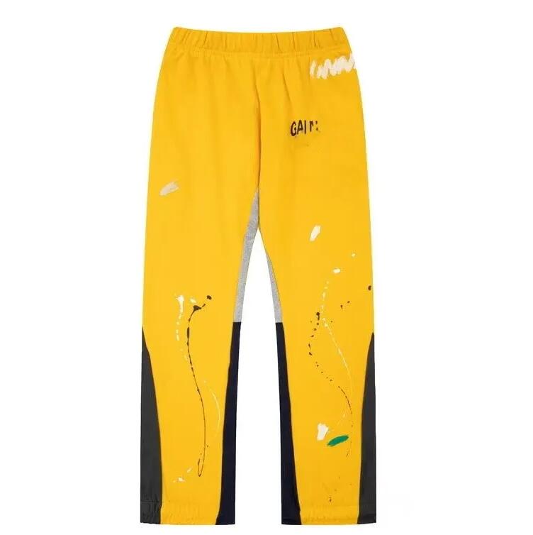 mens Jeans Pants Galleries Sweatpants Dept Speckled Letter Print Men's Women's Couple Loose Versatile Casual Straight Graffiti Red Gray