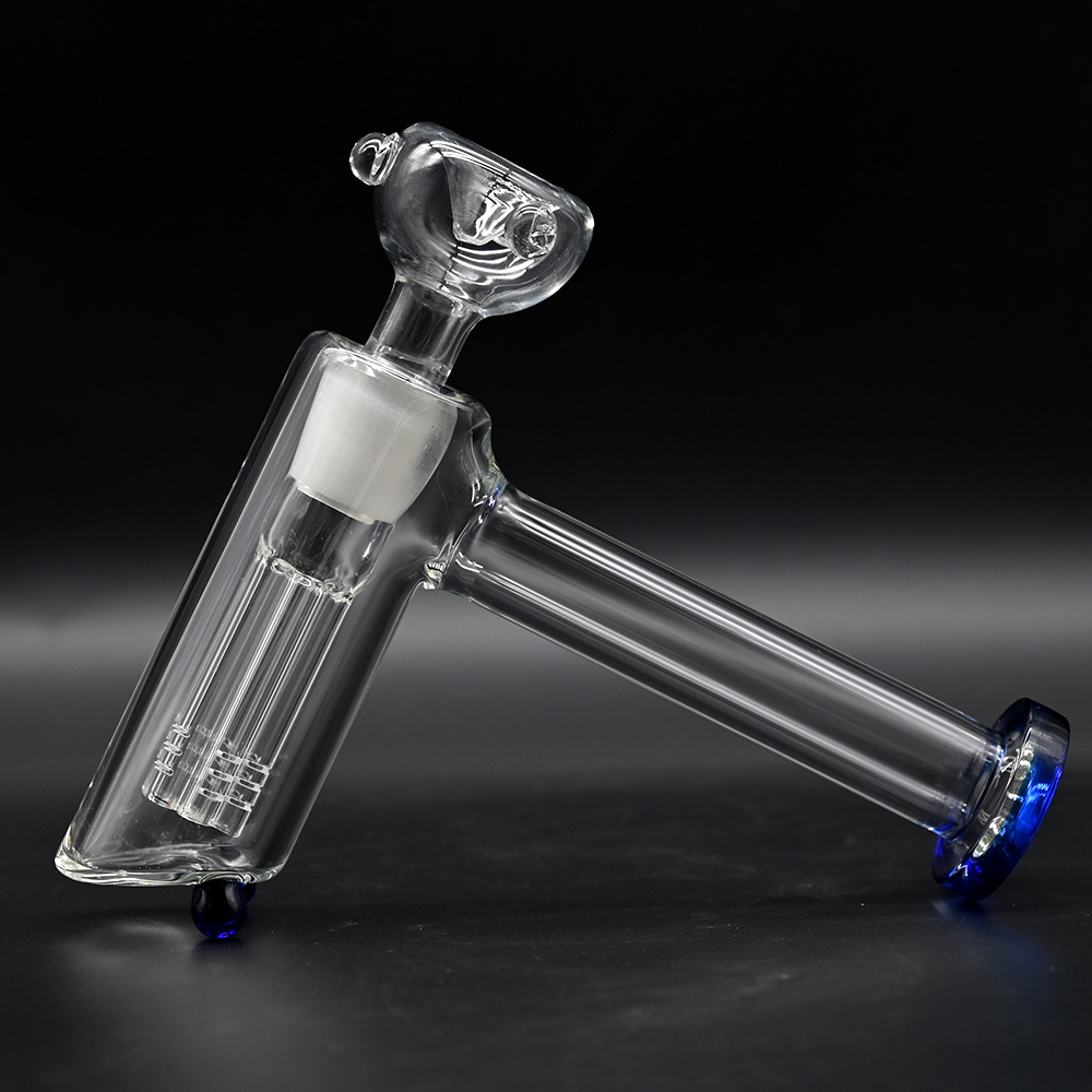 1pc,7.9in,Glass Bubbler With Fixed Diffuser Downstem Water Pipe Bongs,Borosilicate Glass Hammer Pipe,Glass Hookah,Hand Painted,Home Decorations,Smokin