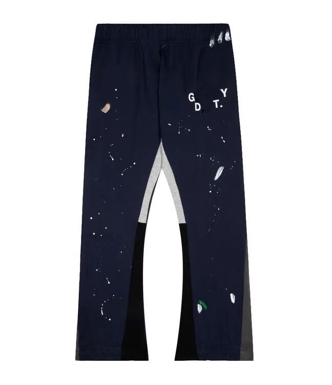 mens Jeans Pants Galleries Sweatpants Dept Speckled Letter Print Men's Women's Couple Loose Versatile Casual Straight Graffiti Red Gray