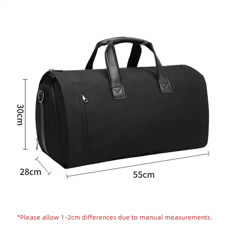 Convertible Garment Bags for Travel Large Capacity Duffel Bag with Shoe Pouch Weekend Business Trip Luggage Carry On Tote XM130 240307