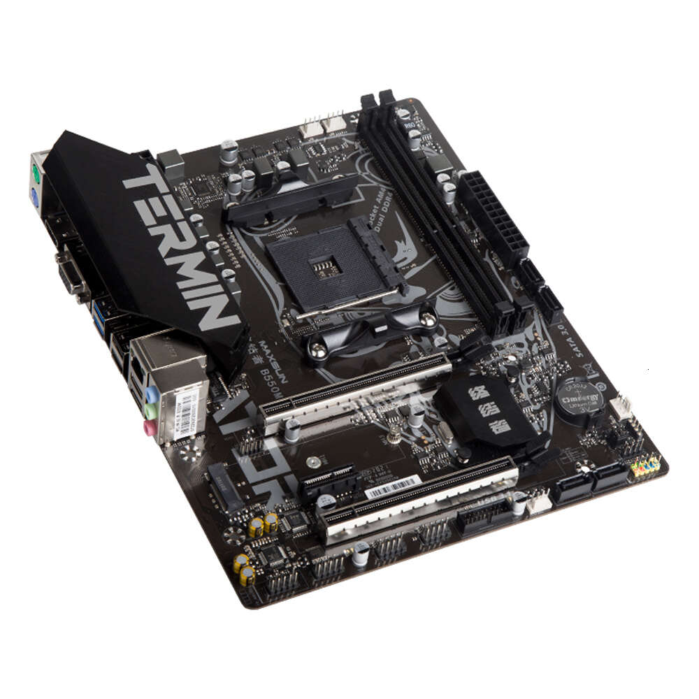 MAXSUN Full New Terminator B550M Motherboard with AMD Ryzen 5 5600G CPU Set and DDR4 3200Mhz*2 RAM AM4 M.2 for Desktop Gaming PC