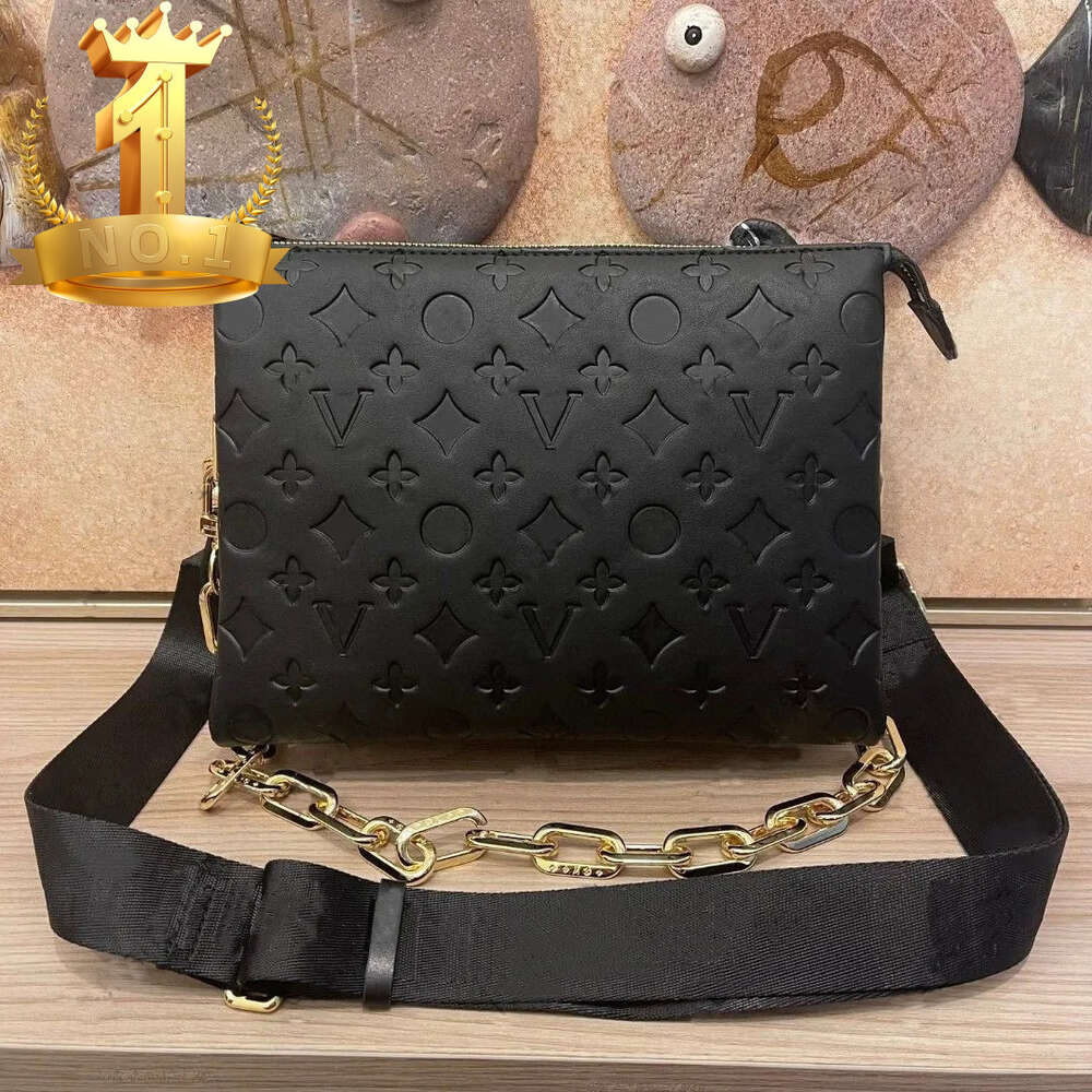 Genuine Leather 10A Designer Bag Coussin PM Shoulder Bags Crossbody Gold Chain Totes Handbag Purse Pouch Wide Reovable Straps Wallets 3 Inside Copartents S