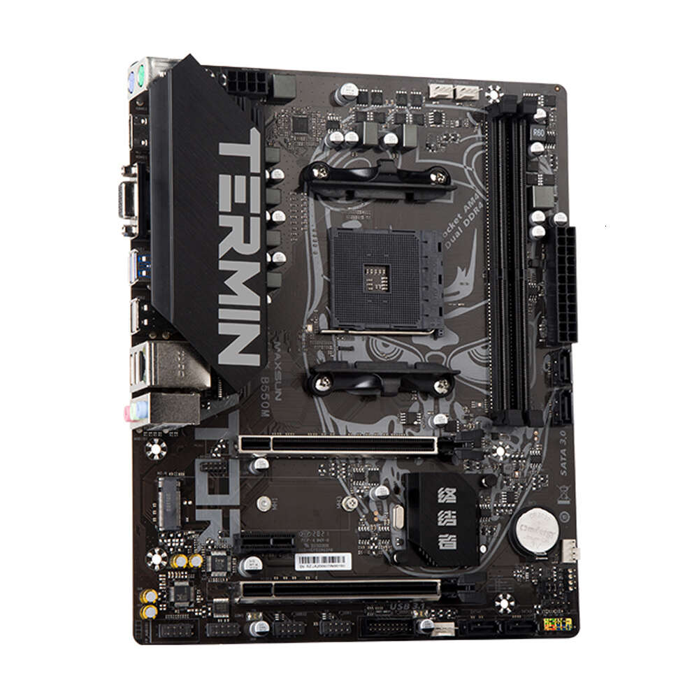 MAXSUN Full New Terminator B550M Motherboard with AMD Ryzen 5 5600G CPU Set and DDR4 3200Mhz*2 RAM AM4 M.2 for Desktop Gaming PC