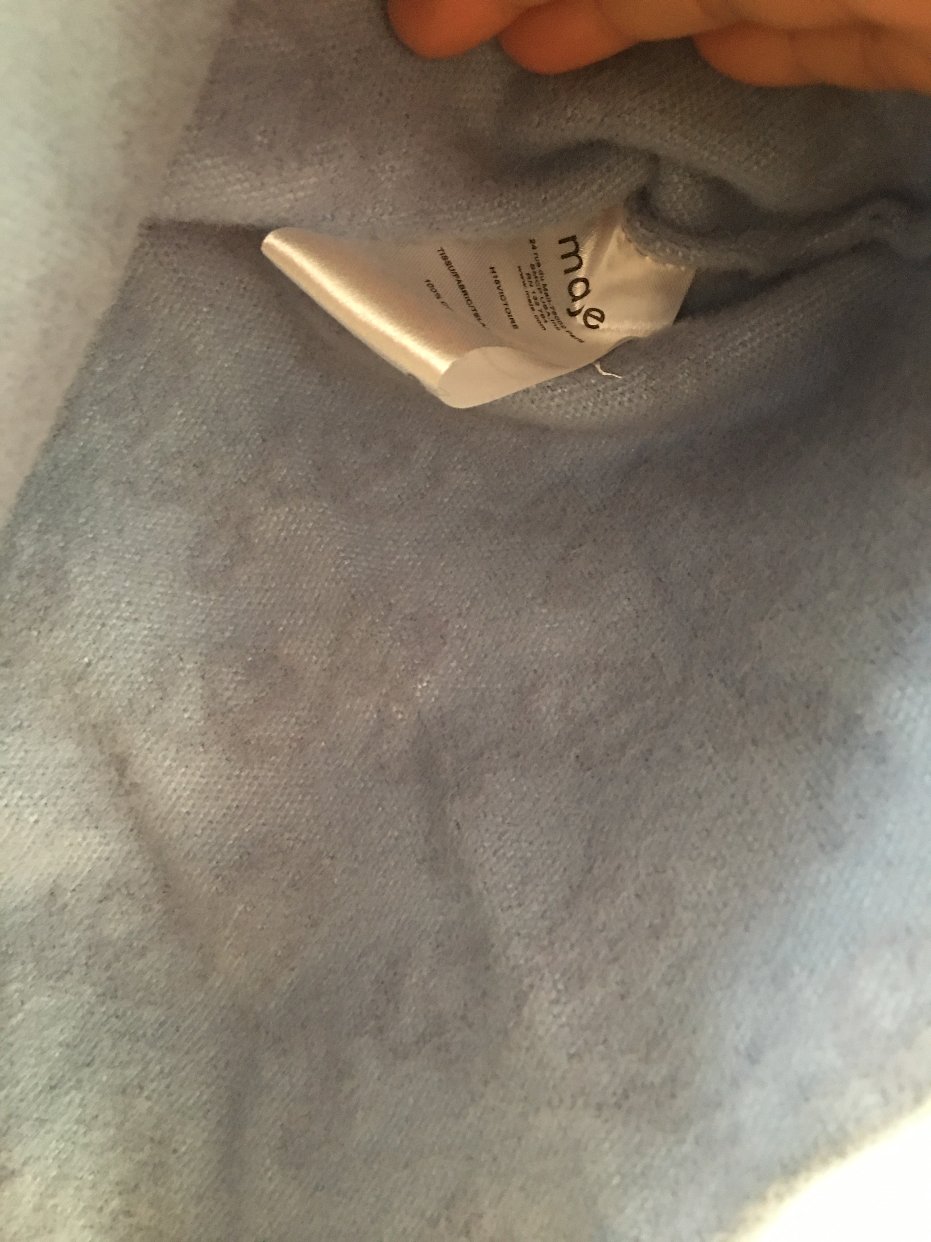 2024 Spring/Summer New M-aje Blue Fragrant Letter Jacquard Polo Collar Slim Knitted Dress