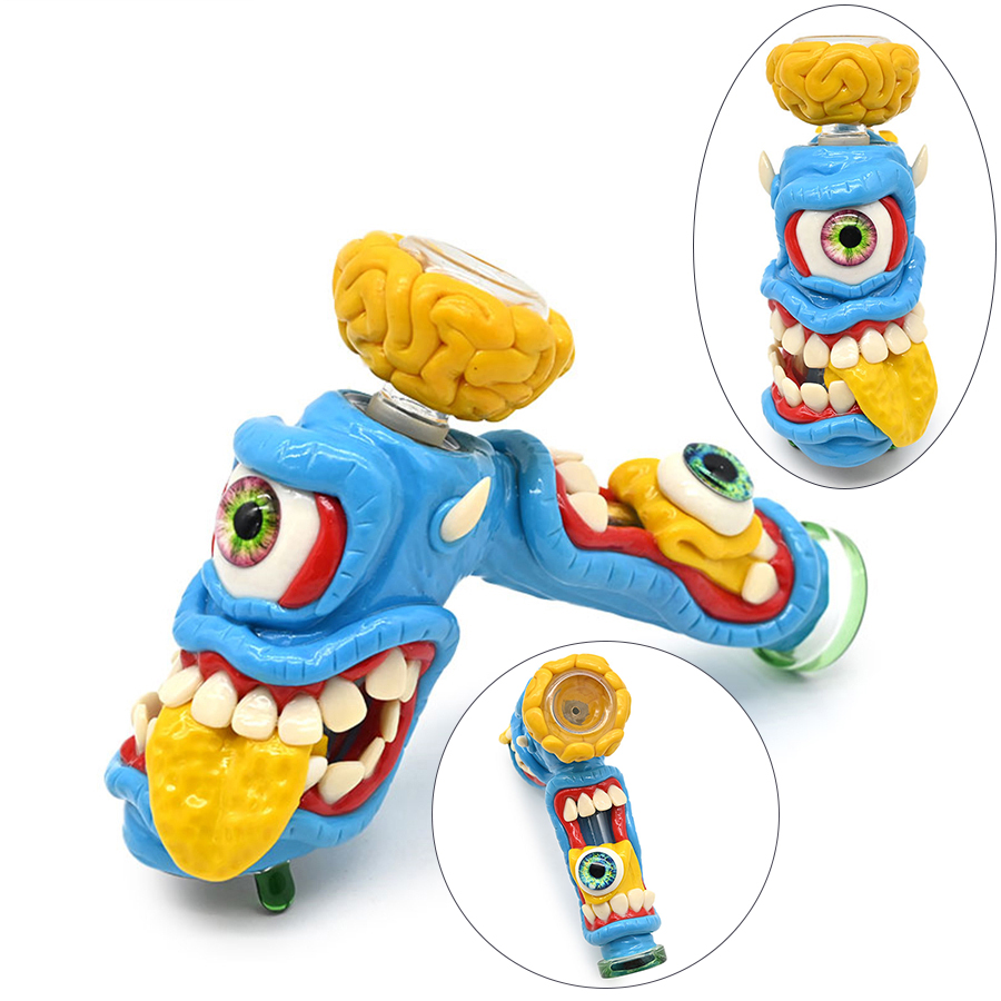 glass hammer bong water pipe 6 Arm perc glass percolator bubbler water pipe handle smoking pipes mini water bong with 14mm oil burner pipe