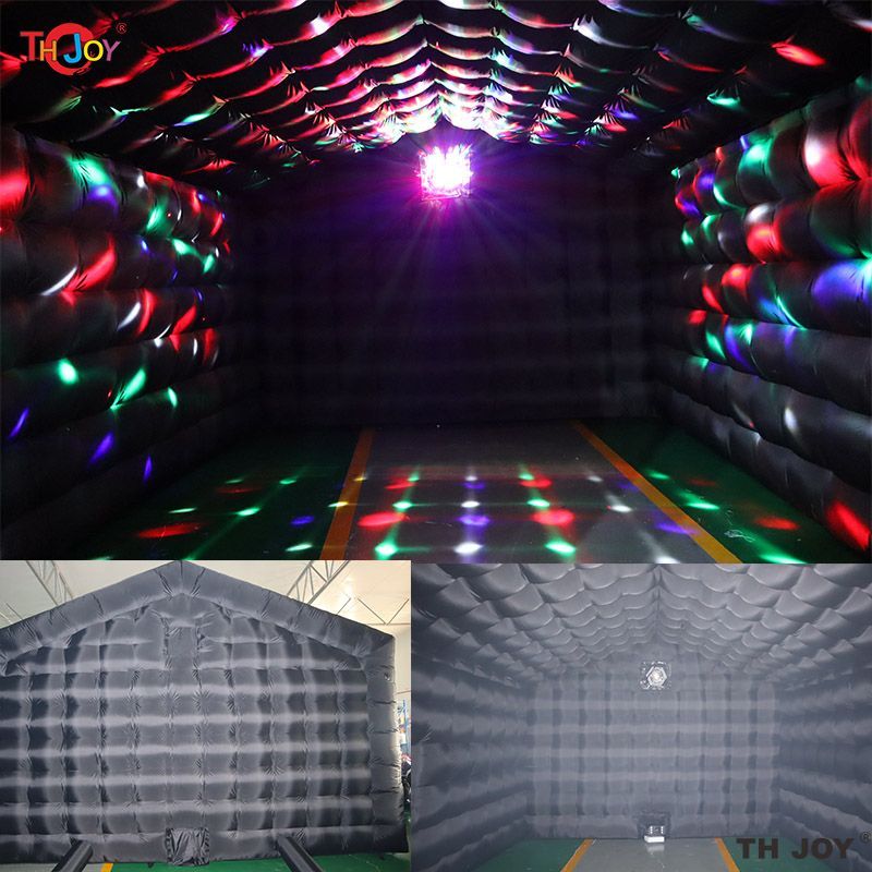 wholesale Outdoor Activities With blower Giant Black Portable Disco Nightclub Mobile Night Club Inflatable Party Tent