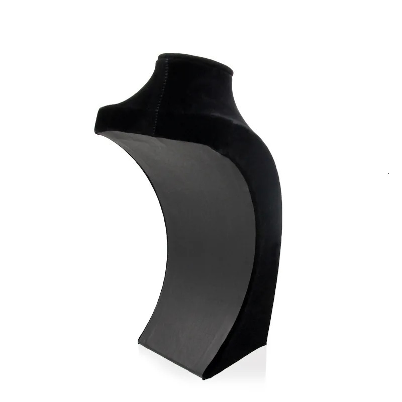 Velvet Necklace Display Bust PU Leather Mannequin Pendant Jewelry Holder Organizer Stand for Store Storage 240309