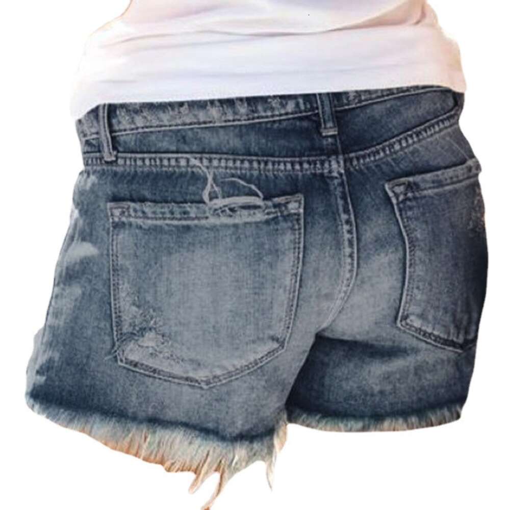 Versatile and Distressed Denim Shorts for Women 20011#