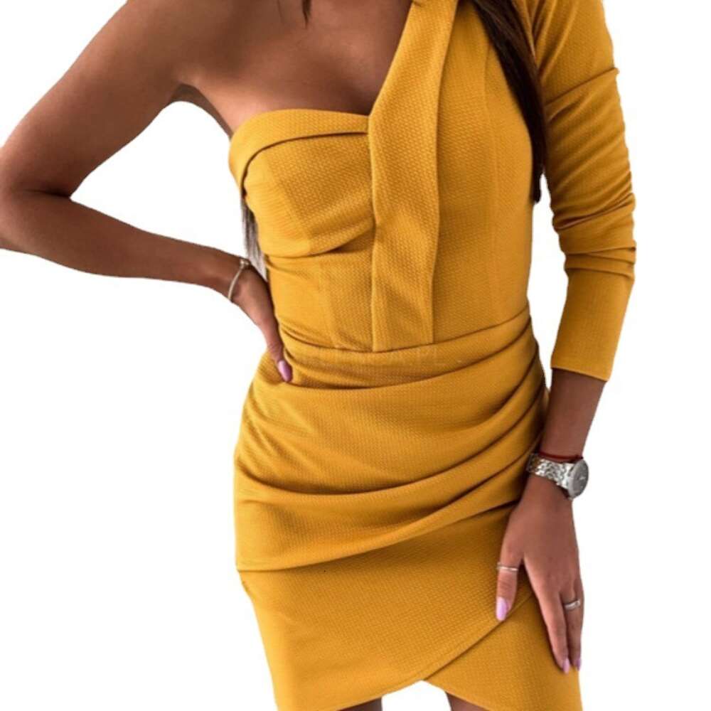 2024 New Sexy Solid Color Shoulder Bag Hip Slim Fit Dress for Women