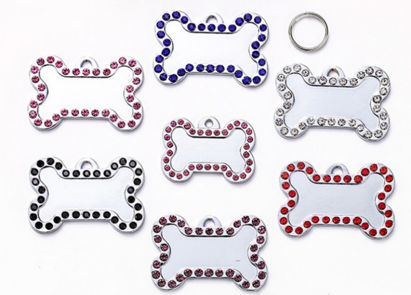 Personalized Tags Shiny Steel Free Engraving Kitten Puppy Anti-lost Collars Tag for Dog Cat Nameplate Pet Accessoires Bone Shape Pendant