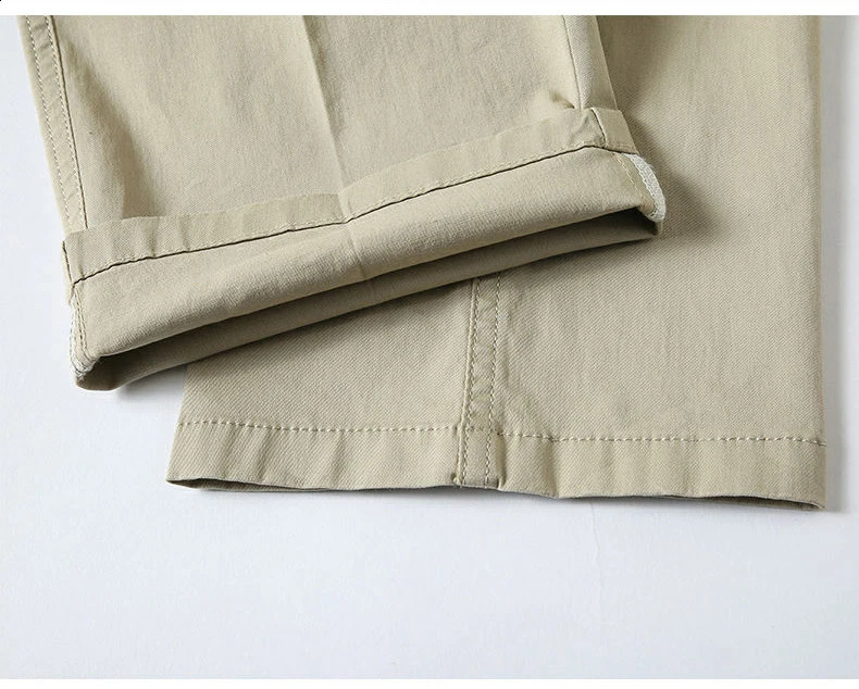 Mens Spring Summer Thin Suit Pants Middle-aged Cotton Slacks High Waist Straight Loose Solid Business Casual Father Dad Pants 240305