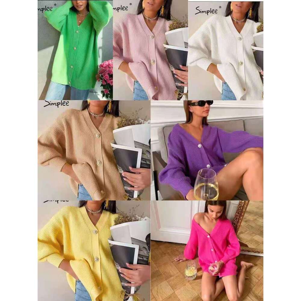 2024 New Gentle V-neck Knitted Cardigan Light Mature Sweater Coat