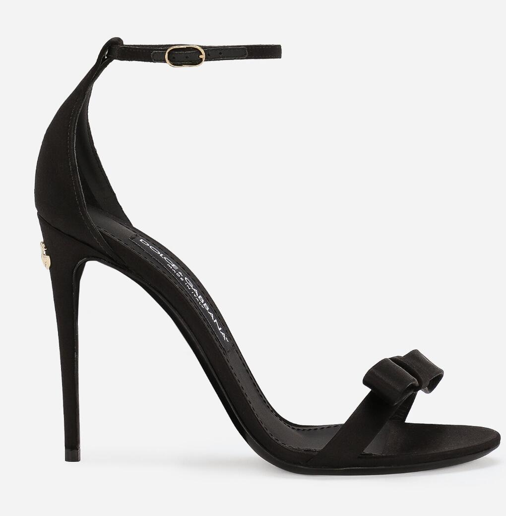 24 Elegant Brand Women Keira Sandals Shoes Satin Bow High Heels Black Red Party Wedding Pumps Gladiator Sandalias With Box.EU35-43