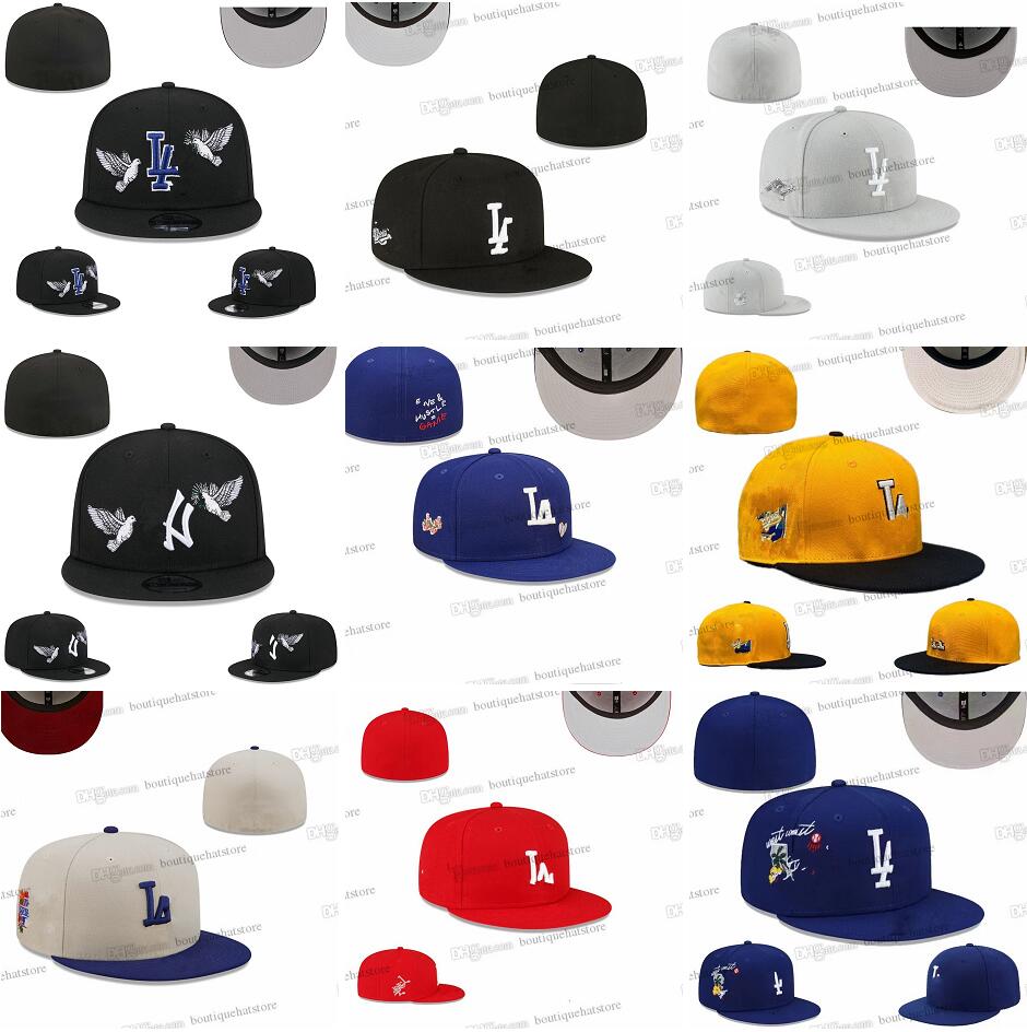 2024 40 Colors Mens Baseball Fitted Hats Brown SD Sport Full Closed Designer Caps Black Color New York baseball cap Chapeau Stitched A Lettter Love Hustle LA Oc26-01