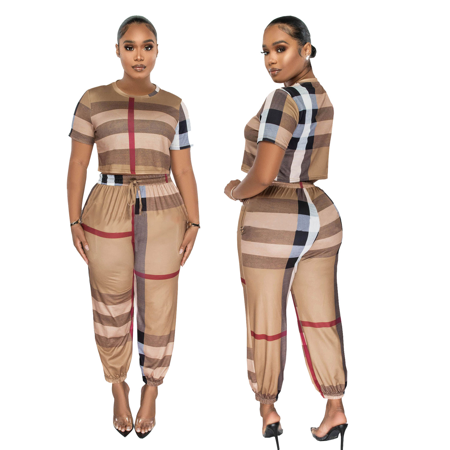 Women's Tracksuits Womens Short Sleeve Shirts and Shorts Set Clothing Track Suit Casual Two Piece Set Leisure Sports Yuja Tops Tight pants Sets