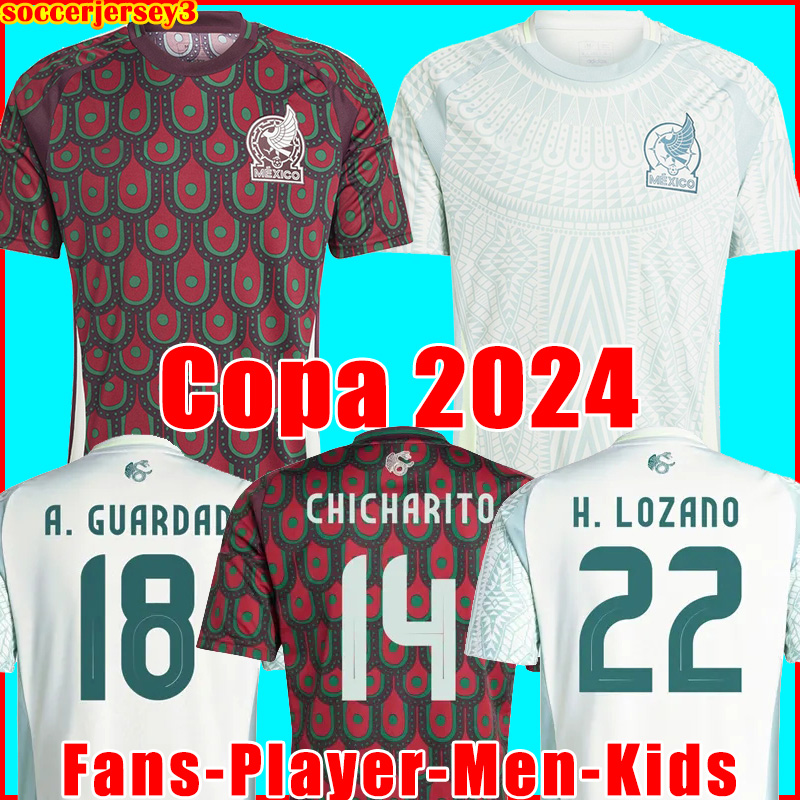 Mexico soccer jersey copa 24 25 fans player version 2024 2025 1985 retro kit H. LOZANO CHICHARITO G DOS SANTOS GUARDADO football shirt tops men kids sets uniforms 33